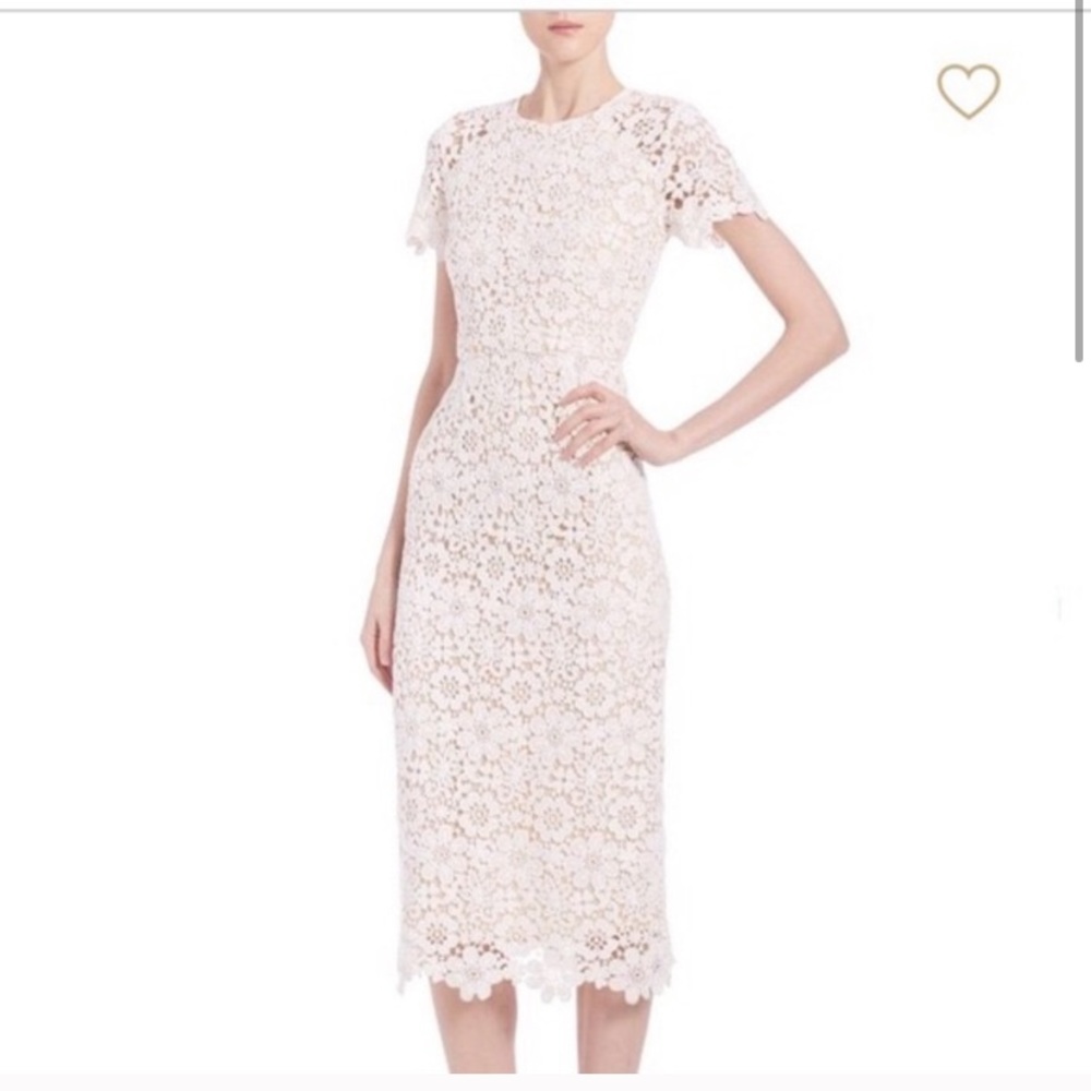 Shoshanna Guipure lace midi dress
